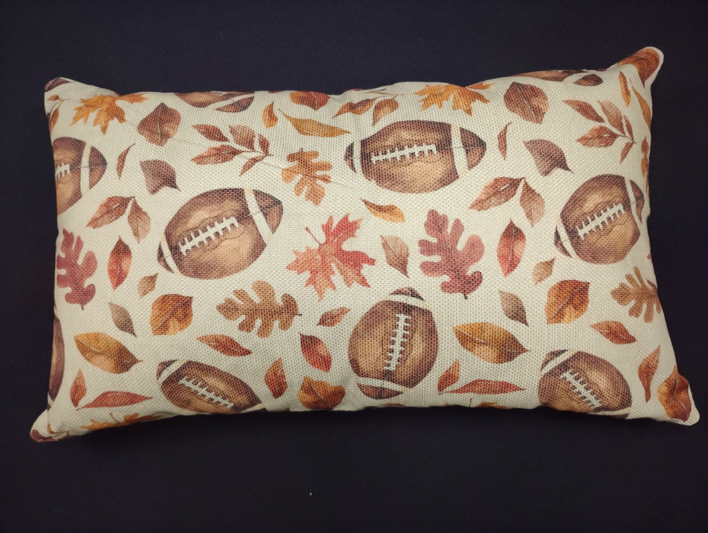 Dec. Pillow Football themed covered Lumbar