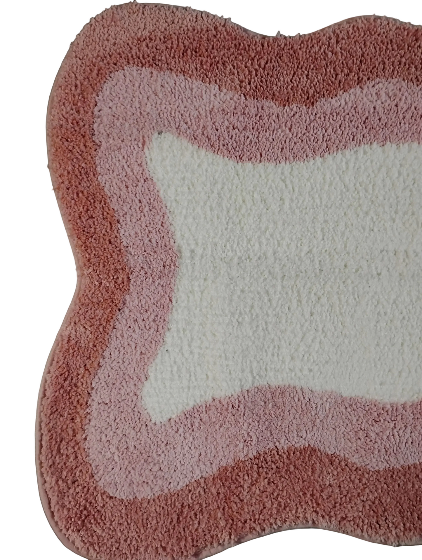 Rug Plush Pink & White