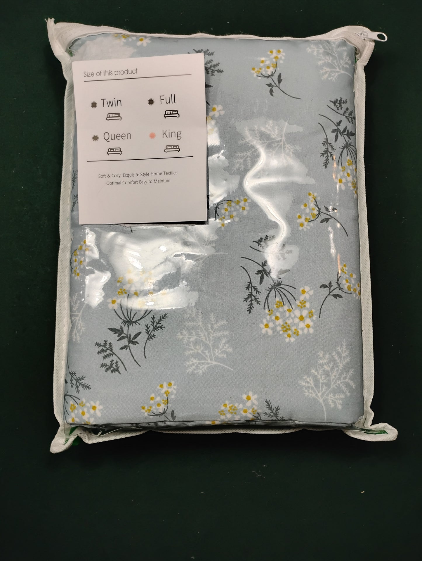 Sheet Set King Size, Floral print