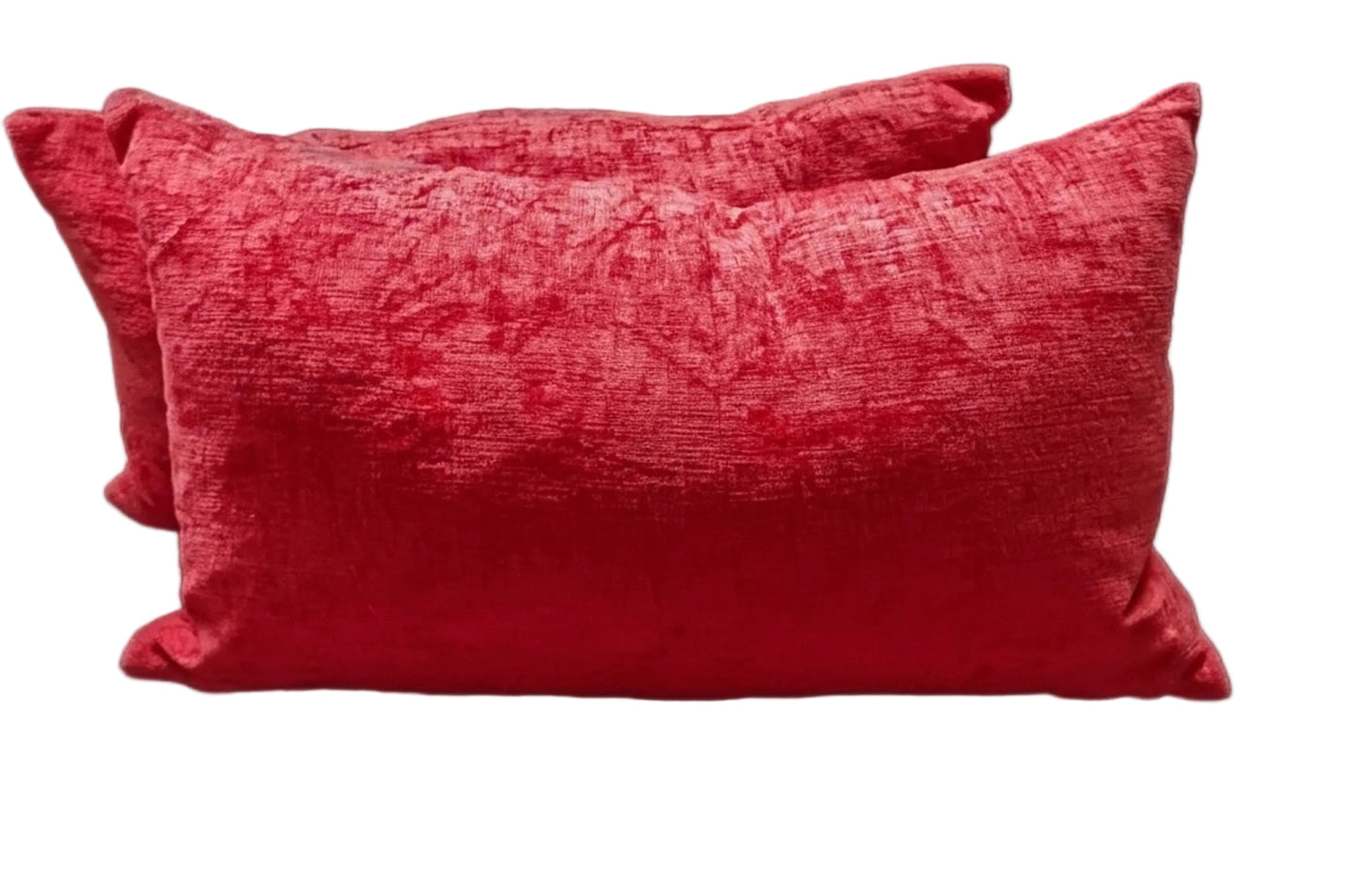 Dec. Pillows (2) Red Lumbar Pillows