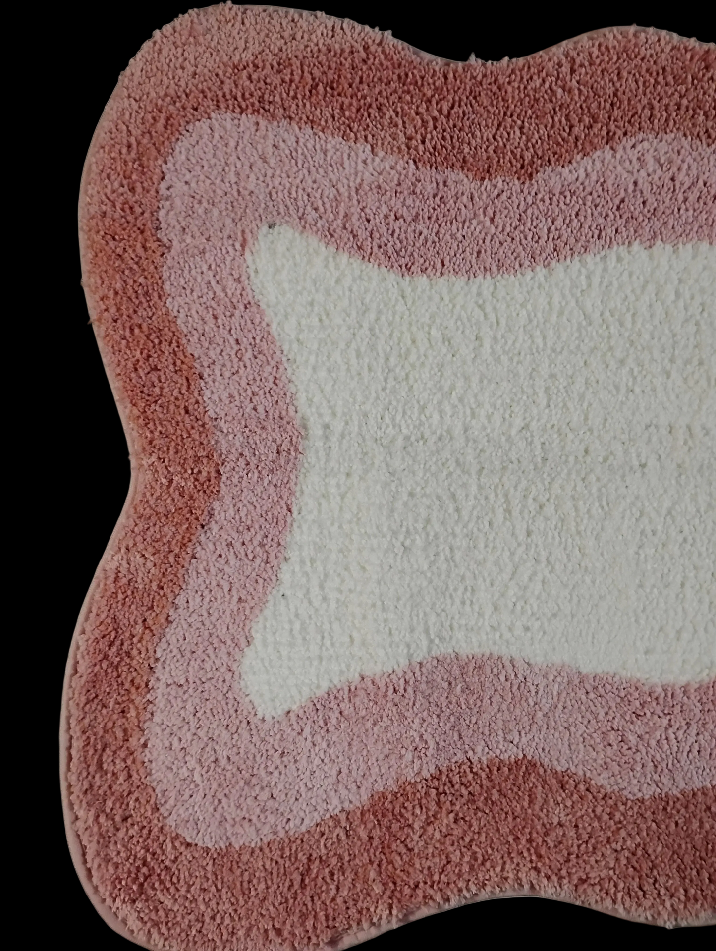 Rug Plush Pink & White