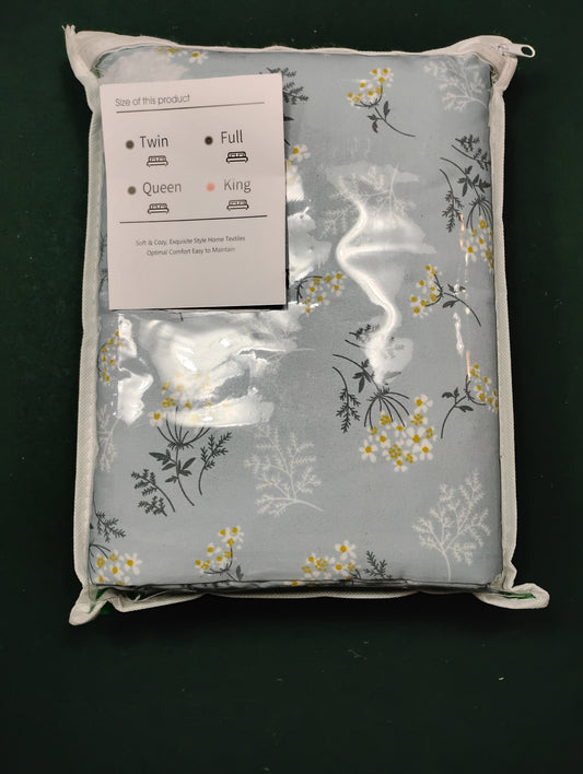Sheet Set King Size, Floral print