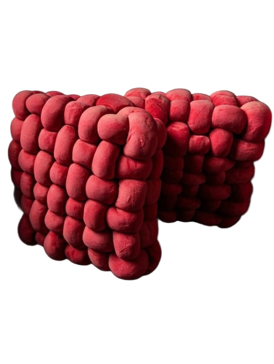 Dec. Pillows (2) Maroon Knotted