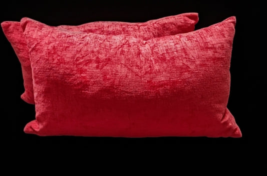 Dec. Pillows (2) Red Lumbar Pillows